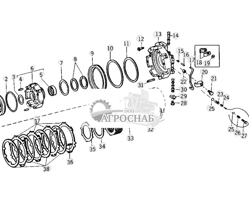 Brake Piston Housing And Clutch Drum 